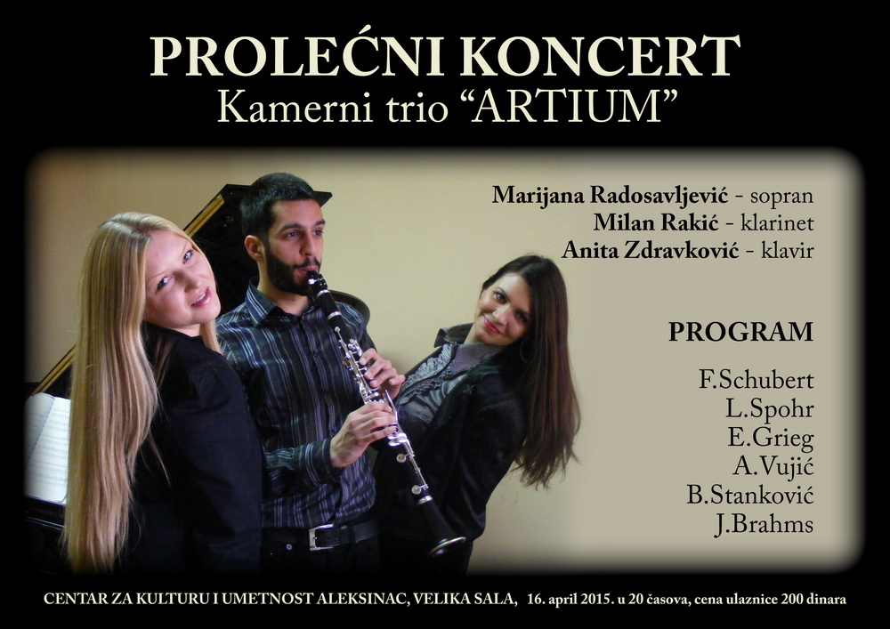 Prolećni koncert <br>Kamerni trio "Artium"